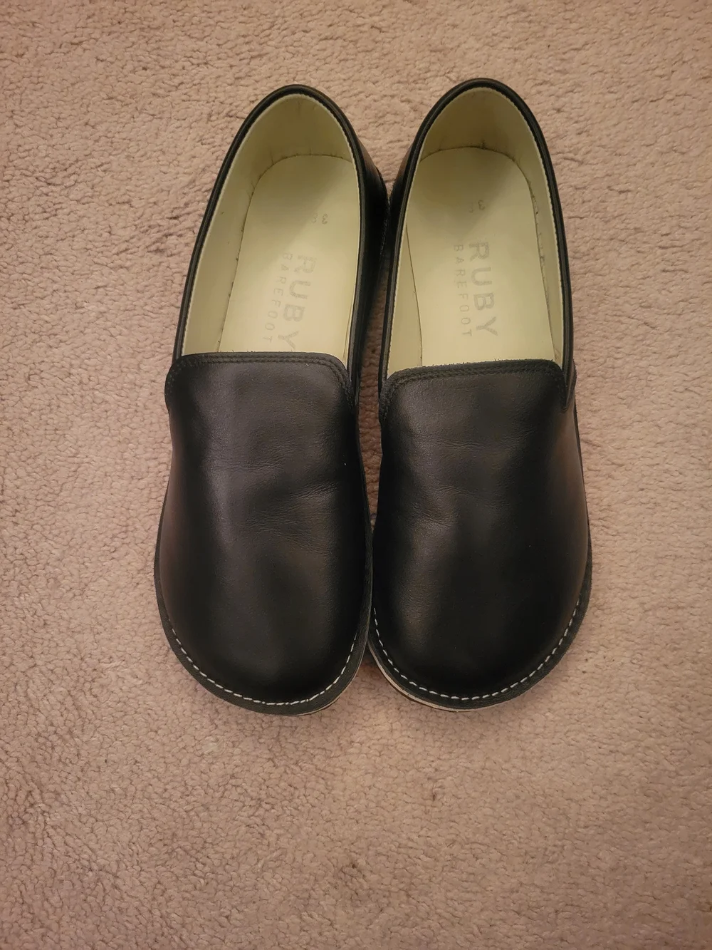 Ruby Barefoot Slip-on Shoes Size 38 - Black Leather